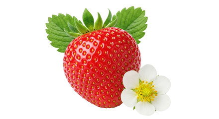 Isolated Strawberry with Flower