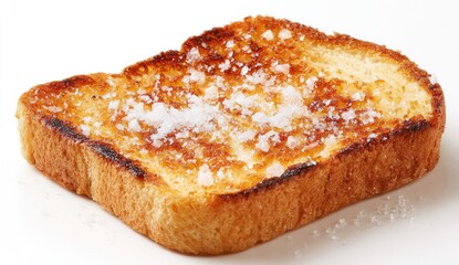 Single slice of toasted bread, salted