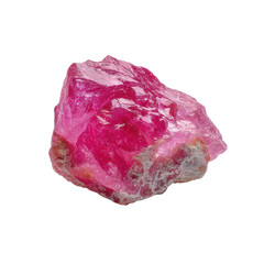 Fototapeta premium A pink stone, isolated on transparent background