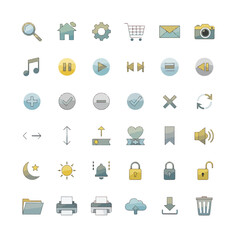 icon set in smartphone