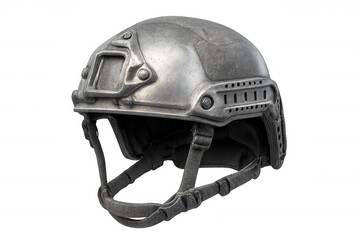 Naklejka premium Studio shot of a modern combat helmet, providing protection and tactical advantage on transparent background