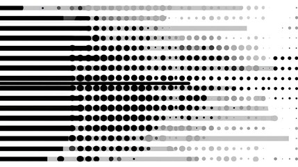 Abstract design with horizontal lines and dotted patterns.