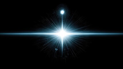 A central light burst with radiating beams.