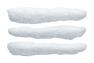 Snow caps creating a winter wonderland atmosphere, perfect for festive designs on a transparent background