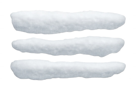 Snow caps creating a winter wonderland atmosphere, perfect for festive designs on a transparent background