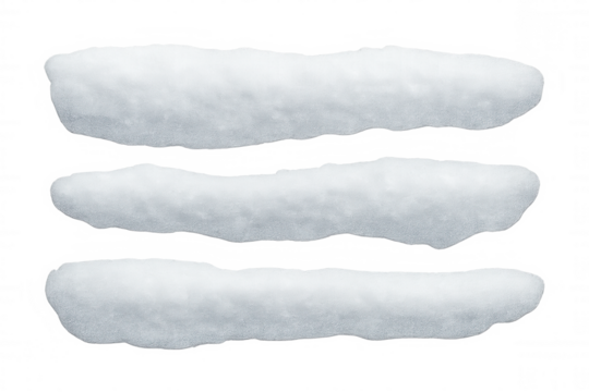 Snow caps creating a winter wonderland atmosphere, perfect for festive designs on a transparent background - Powered by Adobe