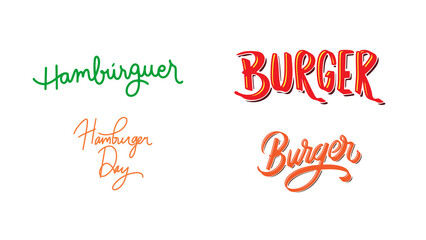 Typography Hamburger Word Art Design – Creative Fast Food Vector Illustration, Burger Word Art Vector – Fast Food Typography Style