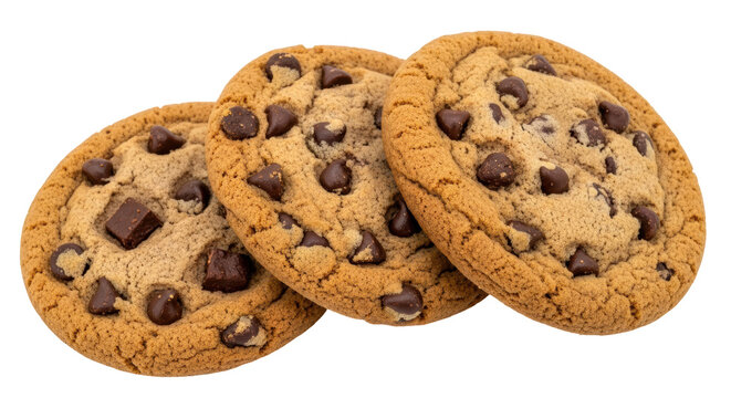 Isolated Chocolate Chip Cookies