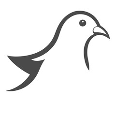 
Bird dove icon logo vector 