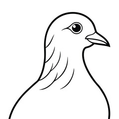 
Bird dove icon logo vector 