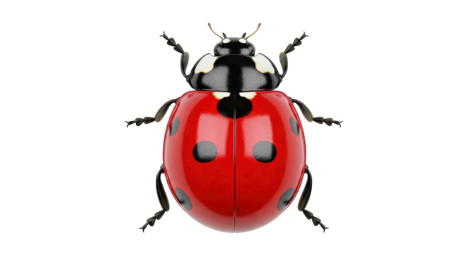 Isolated Ladybug closeup insect