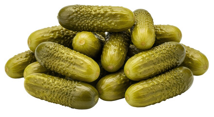 Isolated pickled cucumbers