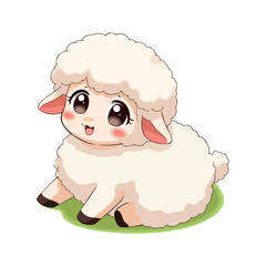 Obraz premium Cute Baby Sheep Clipart 05