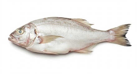 Fototapeta premium Freshwater fish displays soft light reflecting off its scales. AI Generated