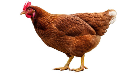 Isolated Brown Chicken