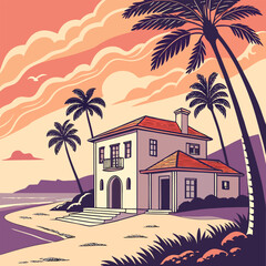 Obraz premium palm trees on the beach