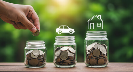 Saving Money in Jars for a Car, Home, and Future Plans as an Effective Strategy to Achieve Financial Goals and Manage Personal Finances