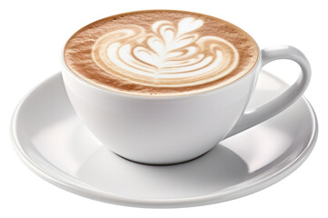 PNG Milk frothed cappuccino coffee saucer latte.