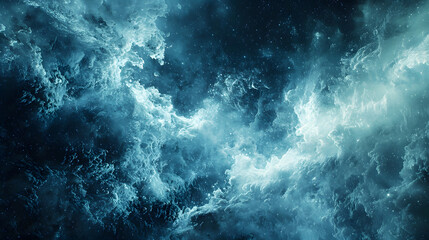 Fototapeta premium A captivating nebula scene featuring a blue nebula set against a cosmic background of stars and colors