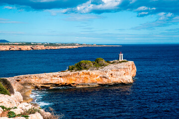 Kleiner Leuchtturm am Torre dels Facons, Porto Christo, Mallorca