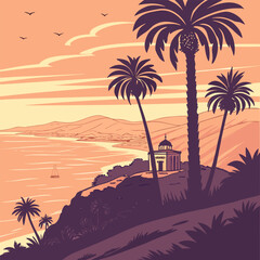 sunset in the desert