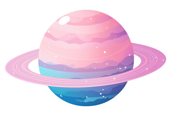 Fototapeta premium PNG Aesthetic celestial planet space astronomy.