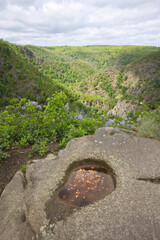 The legendary hoofprint of the king's daughter's horse can be seen at the Roßtrappe.