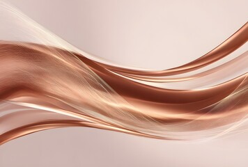 Copper Glossy Flowing Wave Background
