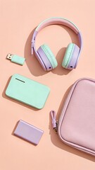Wireless headphones and tech accessories 