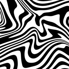 Abstract background, can be used as a trendy background for wallpaper, flat liquid stripes decorative black and white pattern illustration.