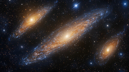 Obraz premium A vast galaxy brimming with countless stars sparkling against the darkness of outer space