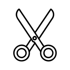 Scissors vector icon illustration cutting tool design element office supply stationery equipment