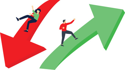 Obraz premium Challenge the risks of success and failure 