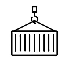 Find shipping container logistics freight cargo import export transport delivery icon vector