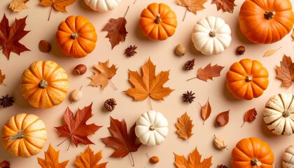 Autumn Halloween Leaves Pattern