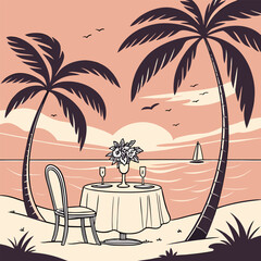 tropical beach scene