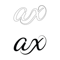 Ax logo mark vector latter mark