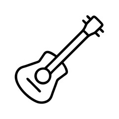 Acoustic guitar vector illustration for music instrument icon and design element concept use, art