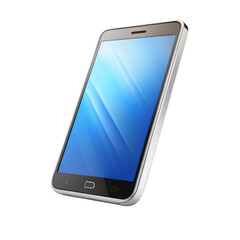 Modern Smartphone with Blue Screen on Black Background for Technology Concepts