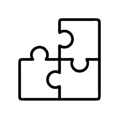 Fototapeta premium Puzzle pieces vector icon design for strategy solution concept and teamwork collaboration design element