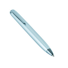 Silver ballpoint pen transparent background Png