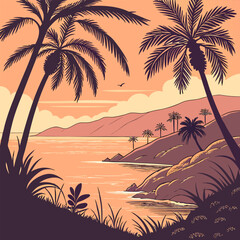 palm tree on the beach