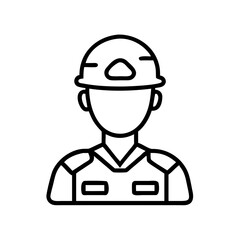 Vector construction worker icon construction worker wearing hardhat safety helmet uniform avatar design
