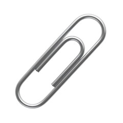 Silver paperclip transparent background Png