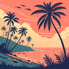 palm tree on the beach