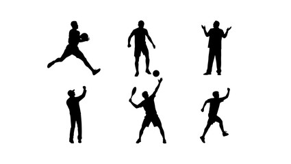 Various sportive figures showcasing different activities and poses in a graphic representation style
