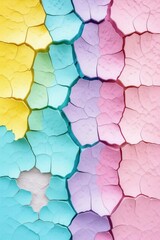 Colorful Cracked Paint Texture Abstract Background with Pastel Hues