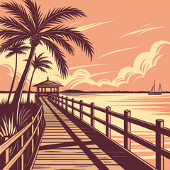 sunset on the beach