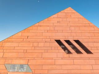 Modern architectural detail of the Museum of the Second World War in Gdańsk, Poland.Edytorial Use Only © Wojciech