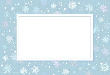  Winter Snowflake Frame and Copy Space